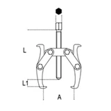 Kép 2/2 - Z-Tools csapágylehúzó, 2 körmös, 120mm