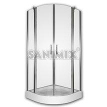 Szögletes zuhanykabin tálcával 90x90x200