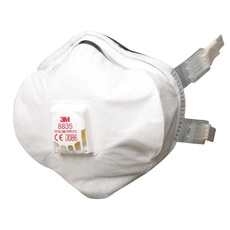M 8835 részecskeszűrős maszk, FFP3D Premium szelep, M/L, fehér