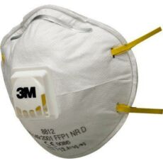 3M 8812 munkavédelmi részecskeszűrő maszk szeleppel, FFP1, fehér