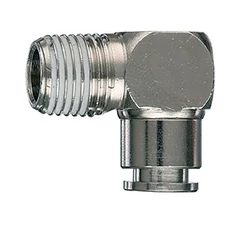 ANI 50/C pneumatikus könyök csatlakozó, külső menetes, fém, 12mm-3/8" ANI 50/C pneumatikus könyök csatlakozó, külső menetes, fém, 12mm-3/8"