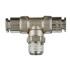ANI 50/DGC pneumatikus T csatlakozó, külső menetes, fém, 12mm-1/2&quot;
