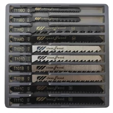 AWTools univerzális dekopírfűrészlap készlet, T-szár, 100mm, 10db