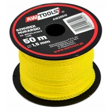AWTools kőműves zsinór, sárga, 1.5mm, 50m