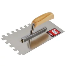 AWTools glettvas, alumínium-fa nyél, fogazott él, 13x27cm, 12x12mm