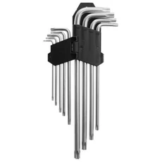 AWTools Torx kulcs készlet, kétvégű, hosszú, T10-T50, 9db