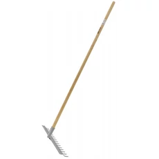 AWTools fém gereblye fa nyéllel, 1.35m, 9.5x49cm, 18fog