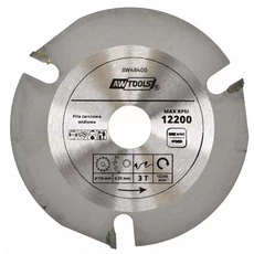 AWTools körfűrészlap fához, sarokcsiszolóhoz, 125x22.2mm, 3fog