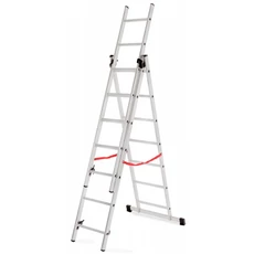 AWTools létra, 3 részes, alumínium, 150kg, 3x6 fok AWTools létra, 3 részes, alumínium, 150kg, 3x6 fok