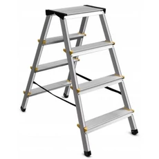 AWTools létra, alumínium, kétágú, 150kg, 4 fokos