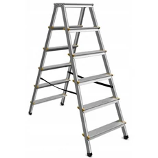 AWTools létra, alumínium, kétágú, 150kg, 6 fokos
