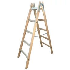 AWTools létra, fa, kétágú, 150kg, 2x5 fok