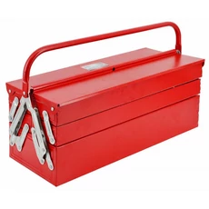 AWTools szerszámosláda, acél, 43x22x22cm, 5 rekesz