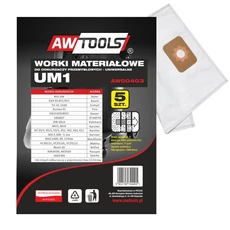 AWTools ipari porszívózsák, UM1, 5db