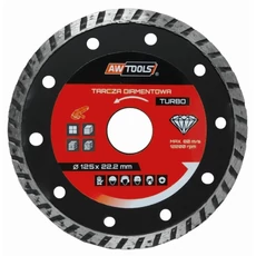AWTools gyémánt vágókorong, turbó, 230x22.2mm