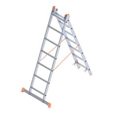 Higher I-7509 Alumínium kétágú létra 2x7 fokos (258cm)