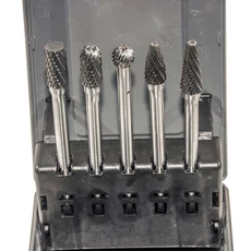Astro turbómaró készlet keményfémhez, kereszt fogazás, 1/4", 5db
