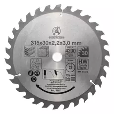 BGS-3957 Keményfém körfűrészlap (315x30x3,0mm) 30 fogú