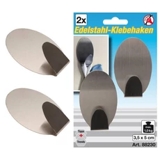 BGS-88230 Öntapadós fém akasztó 3,5x5cm (2db) BGS-88230 Öntapadós fém akasztó 3,5x5cm (2db)