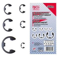 BGS-8039 E-biztosítógyűrű készlet (1,5-22mm) 300 darabos