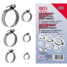 BGS-8055 Tömlőbilincs-készlet (16-40mm) 26 darabos