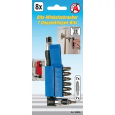 BGS-20805 Sarokcsavarozó, 7 dupla pengés bittel 6,3mm (1/4") 8 darabos
