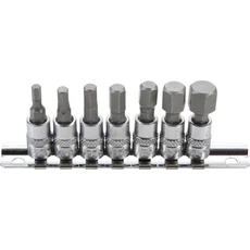 BGS-2161 Behajtófej készlet 6,3 mm (1/4") 4-12mm, 7 darabos