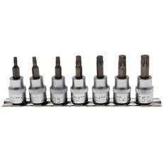 BGS-5108 Torx behajtófej-készlet 10mm (3/8") T15-T50, 7 darabos