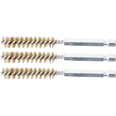 BGS-3078-10-M Sárgaréz kefe, 10mm (1/4" befogás) 3 részes