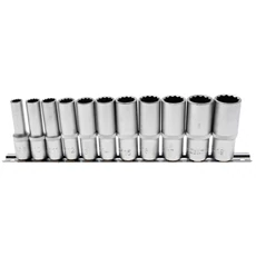 BGS-5252 Hosszított dugókulcs készlet 11 részes, 12 szög, 3/8"
