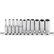BGS-2221 Dugókulcskészlet, hatszögletű, mély 6,3 mm (1/4") 4-13mm, 11 darabos