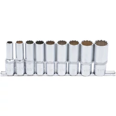 BGS-5253 Dugókulcskészlet, tizenkétszögletű, mély 12,5mm (1/2") 10-24mm, 9 darabos