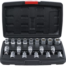 BGS-95100 Torx és E-profilú dugókulcskészlet (1/2") 19 részes