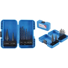 BGS-1686 HSS lépcsős fúró és spirálfúró készlet, 10 részes