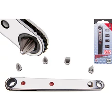 BGS-115 Speciális racsnis hajtószár, ultra vékony 6,3mm (1/4") 4 speciális behajtófejjel