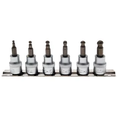 BGS-5109 Gömbfejű imbuszkulcs készlet  3 – 8mm, 7 részes 3/8" adapter