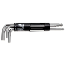 BGS-802 Derékszögű kulcs készlet, hosszú, belső hatszögletű gömbfejes 2-10mm (8db)