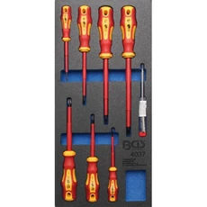 BGS-4037 Műhelykocsi-betét, VDE szigetelt csavarhúzó készlet 8 darabos BGS-4037 Műhelykocsi-betét, VDE szigetelt csavarhúzó készlet 8 darabos