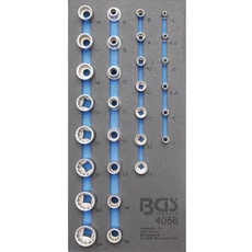 BGS-4056 Műhelykocsi-betét, dugókulcsok (tizenkétszögletű) 29 darabos