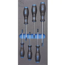 BGS-4078 Műhelykocsi-betét, csavarhúzó T-profil (Torx) 6 darabos