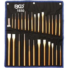 BGS-1650 Véső, kiütő, pontozó készlet 28 részes