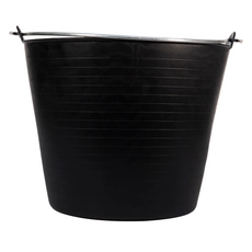 Bellota lombgyűjtő vödör fém fogantyúval, műanyag, fekete, 26L