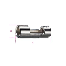 Beta 960SL 1/2”-os lambda-szonda dugókulcs, krómozott, nyitott hatlapú fej, 85 mm