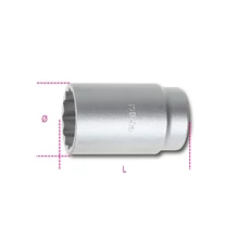 Beta 969B/24 1/2" kerékagyszerelő dugókulcs 24 mm