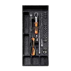 Beta T91 25 részes 1/4" dugókulcs készlet kemény hőformált műanyag tálcán