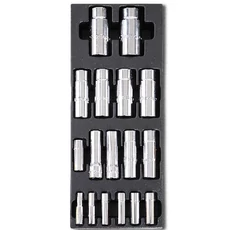 Beta T103 17 részes 1/2" &amp; 1/4"˝-os dugókulcs készlet kemény hőformált tálcán