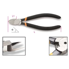 Beta 1080D/15 oldalcsípőfogó, szárak kétrétegű, csúszásmentes PVC-bevonattal, 15°  Beta 1080D/15 oldalcsípőfogó, szárak kétrétegű, csúszásmentes PVC-bevonattal, 15°