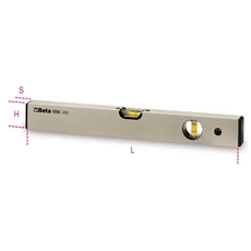 Beta 1696/600 vízmérték eloxált alumíniumból, 2 törésbiztos libella, pontosság: 1 mm/m, 600 mm