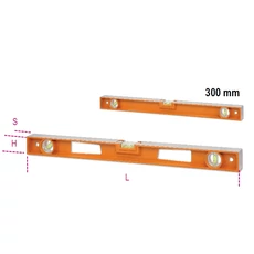 Beta 1696D/ 300 vízmérték présöntött alumíniumból fogantyúval 3 törésbiztos libella Pontosság: 1 mm/m, 300 mm