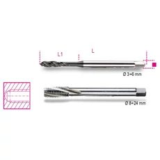 Beta 428FC/3 csavart hornyú gépi menetfúró, HSS, 3x0,5